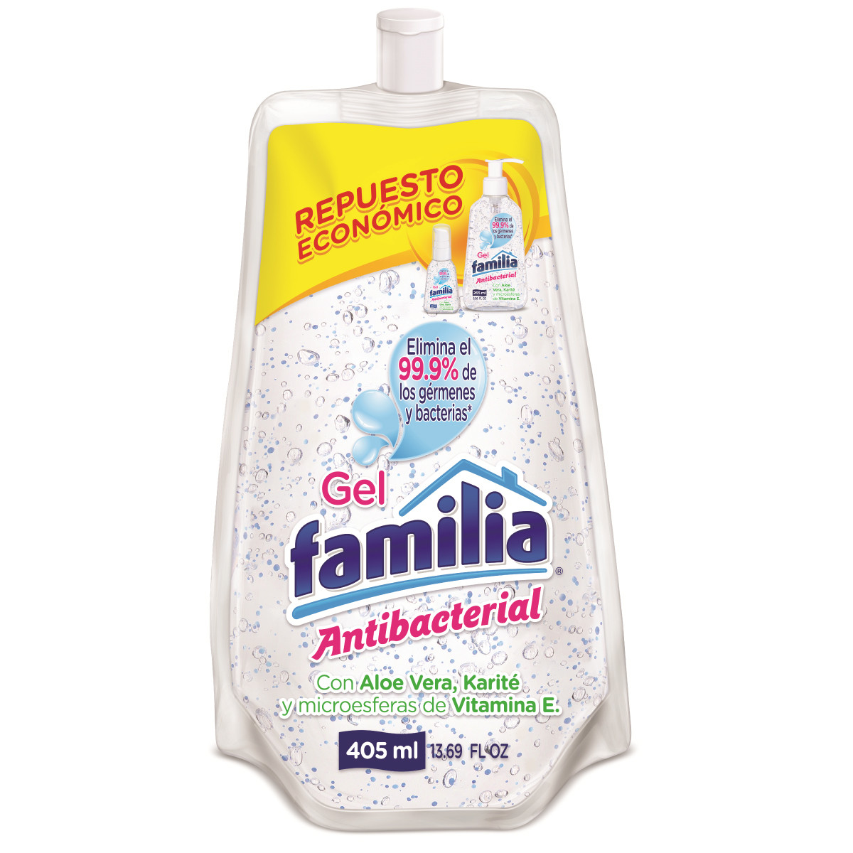 Imagen Inactiva Gel Familia Antibacterial Repuesto X 405 ml