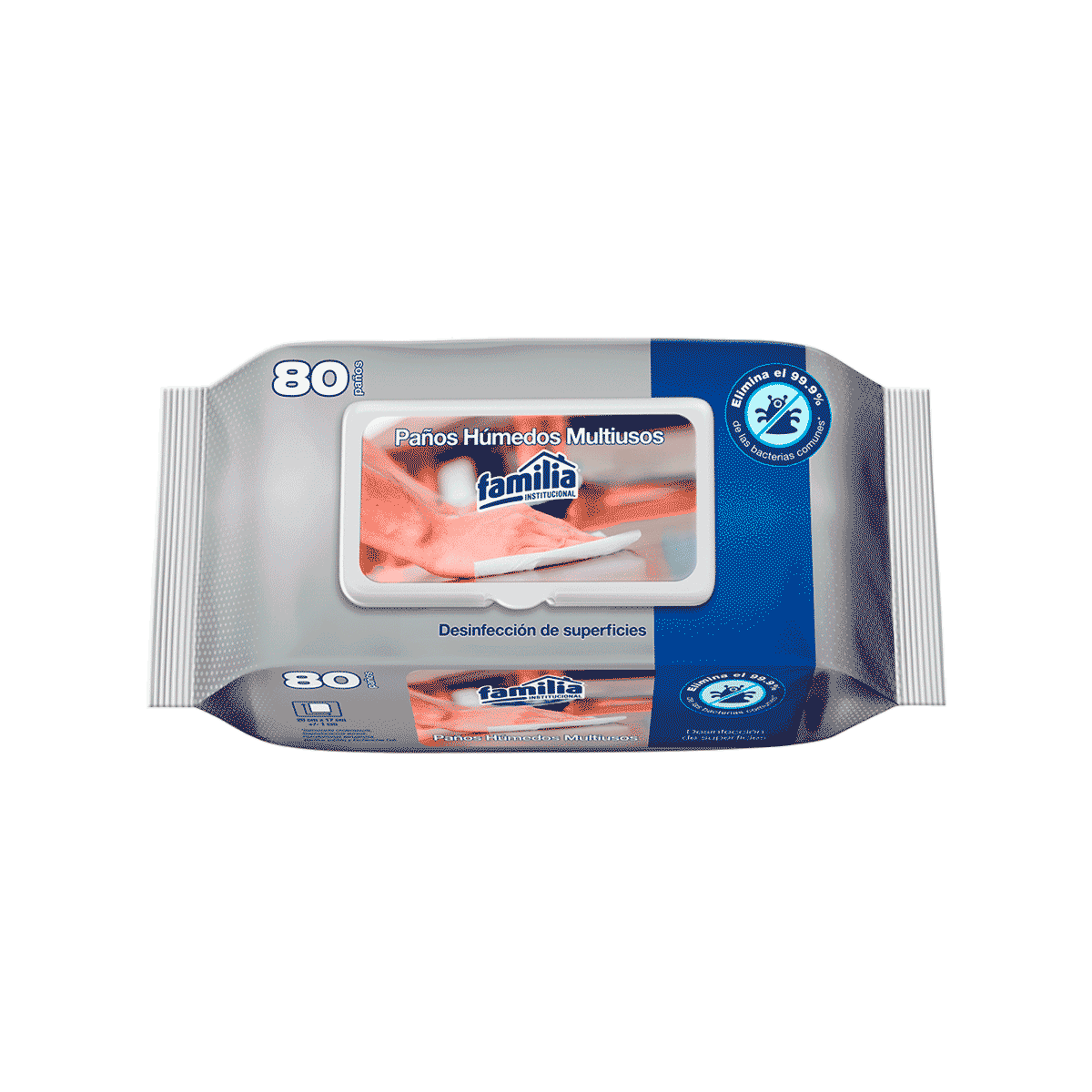Imagen Paños Húmedos Desinfectantes para Superficies 1 paquete x 80 paños 