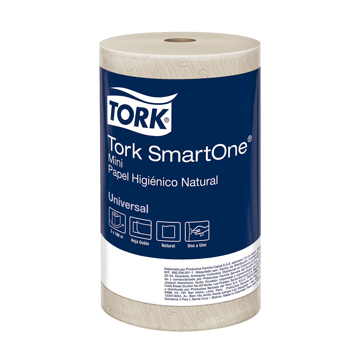Imagen Tork SmartOne® Mini Papel Higiénico/ Advanced/ Natural/ 100 mts/ 2 rollos